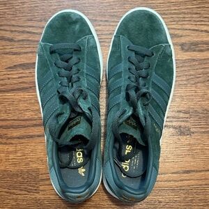 Adidas Men's Forest Green Suede Campus Sneakers size 7
